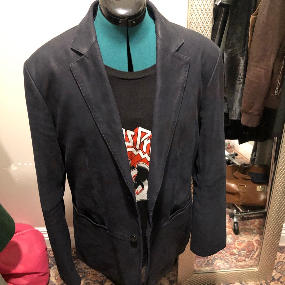 Blue goatskin blazer John varvatos